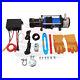 1 pc 12V 10000LBS Electric Winch Synthetic Rope Truck Trailer Tow Off Road 4WD