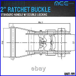10 Pack Heavy Duty 2 Handle Ratchet Buckle Tow Dolly Truck Trailer Flatbed Farm