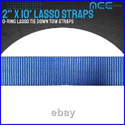 12 Pack 2 x 10' Lasso Strap withO Ring Auto Tie Down Wheel Lift Tow Truck Trailer