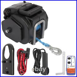 12 Volt Portable Electric Winch Towing Boat Kit Truck Trailer 3500 LB Remote