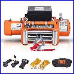 12000LBS Electric Winch 12V Synthetic Rope Off-road ATV UTV Truck Towing Trailer