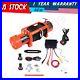12V 13000LBS Electric Winch Towing Truck Trailer Synthetic Rope 12V with cover