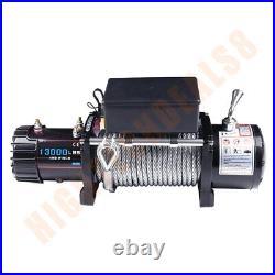 13000lb 12V Electric Winch Steel Cable Rope Truck Trailer ATV UTV Off-road Front