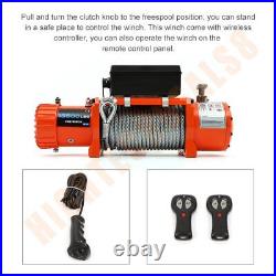 13500lb Electric Winch Steel Cable Truck Trailer ATV UTV Off-road Front Rear