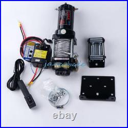 1PCS NEW 24V 4000LB Electric Winch ATV Towing Truck Trailer Boat Steel Rope Kit