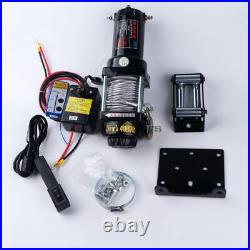 1PCS NEW 4000LB Electric Winch 24V ATV Towing Truck Trailer Boat Steel Rope Kit