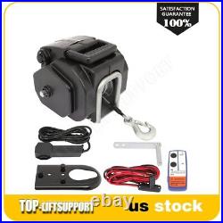 1x 12V Portable Electric Winch Trailer Steel Tow Towing Boat Truck 3500LBS New