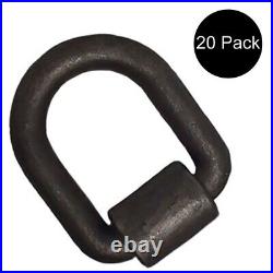 (20) Weld On D Ring 1 Forged Tow Truck Trailer Towing Chain Tie Down D Rings