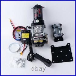 24V 4000LB Electric Winch ATV Towing Truck Trailer Boat Steel Rope Kit