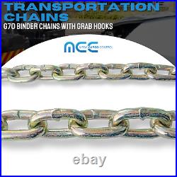 3 Pack G70 5/16 x 20' Tow Chain Binder for Flatbed Truck Trailer Farm Tie Down