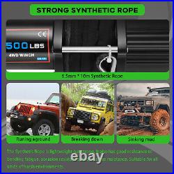 4500LBS Electric Winch Waterproof Truck Trailer Synthetic Rope Off-Road 4500lb