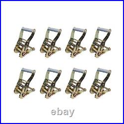 8 Pack Heavy Duty 2 Handle Ratchet Buckle Tow Dolly Truck Trailer Flatbed Farm
