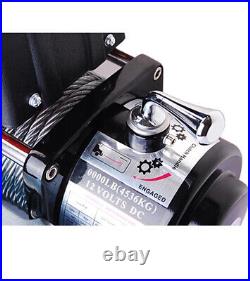 8000Lb Electric Recovery Winch 12V 5.5HP Towing Mount For ATV SUV Truck Trailer