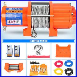 ECCPP 12V 4500LBS Electric Winch Steel Cable Truck Trailer Towing Off Road 4WD