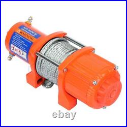 Electric Recovery Winch 4500LBS 15m Steel Cable Rope Truck Trailer 12V Offroad