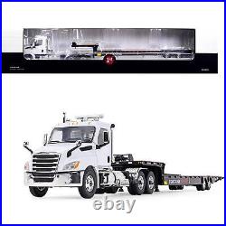 First Gear Model Day Cab with Trailer 2018 Freightliner Cascadia HT White/Black