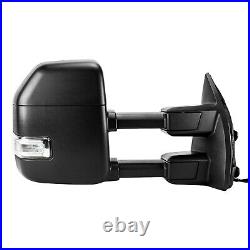 Fit 1999-2016 Ford F250 Truck Power Heated Black Trailer Towing Mirrors Pair