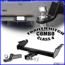 For 68-79 Dodge/Ford Truck Class 4 Black Trailer Hitch Tube+2 Ball Towing Mount