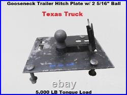 Heavy Duty Trucks Gooseneck Folding Ball Trailer Tow Hitch 2 5/16 Ball Plate