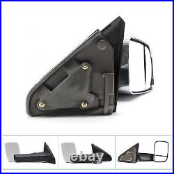 Manual Towing Mirrors For 2006 Dodge Ram 2500 Pickup Truck Trailer Chrome LH RH