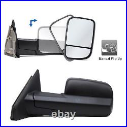 Manual Towing Side Mirrors Left+Right For 2003 Dodge Ram 3500 Flip-Up Trailer