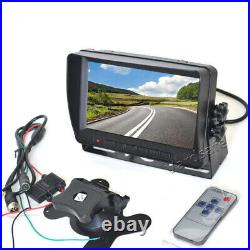 Motorized Shutter Reverse Camera Monitor+ Trailer Tow Quick Connect for Truck RV