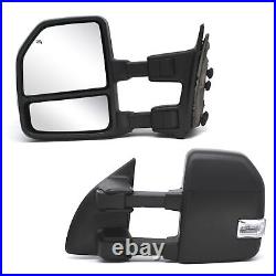 Pair Towing Mirrors For 1999-16 Ford F-250 F350 Super Duty Manual Trailer Pickup