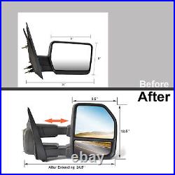 Power Turn Signal Towing Mirror Fits 2015-20 Ford F-150 Driver Left Side Black