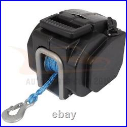 Recovery Boat Winch Tow Towing 3500LBS Truck Trailer Boat SUV Synthetic Rope