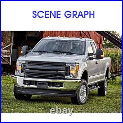 Tow Mirrors For 99-16 Ford F-250 F-350 F450 Super Duty Manual Trailer Chrome Cap