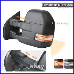 Tow Mirrors Power Heated Fits 2015-2019 Ford F150 Pickup Driver Left Side Black