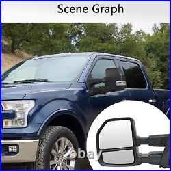Towing Mirrors Fit 2015 2016 2017 2018 2019 2020 Ford F-150 Heated Signal LH+RH