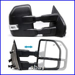Towing Mirrors For 2004-14 Ford F-150 Pickup Trailer Power Heated Turn Signal