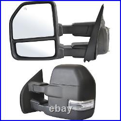 Towing Mirrors For 2015-2020 Ford F-150 Truck Power Heated Sensor Signal 22 Pin