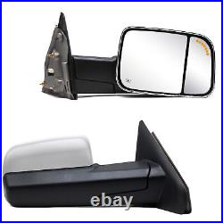 Towing Mirrors for 2004 Dodge Ram 1500 Trailer Power Heated Arrow Light Chrome