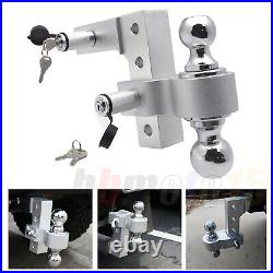 Trailer To Truck Tow Ball Hitch with Lock 6 Drop 2 long Adjustable Aluminum SR