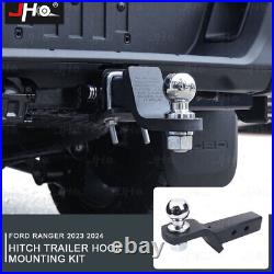 Truck Pintle Hook Tow Hitch Trailer Mount Kit For Ford Ranger 2023 2024
