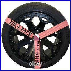 USA 2 x 10' Winch Lasso Strap D Ring Tow Truck Trailer Wheel-Lift Tire Harness