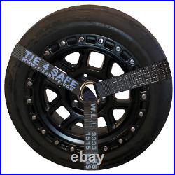 USA 2 x 10' Winch Lasso Strap O Ring Tow Truck Trailer Wheel-Lift Tire Harness