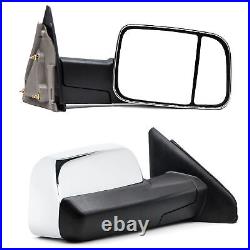 Updated Style Manual Pair Towing Mirrors For 2006 Dodge Ram 3500 Trailer Chrome
