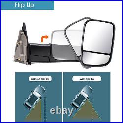 Updated Style Manual Pair Towing Mirrors For 2006 Dodge Ram 3500 Trailer Chrome