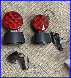 Wireless LED 12V Magnetic Tow Light Kit Trailer RV Dolly Tail Tow Car Boat Truck